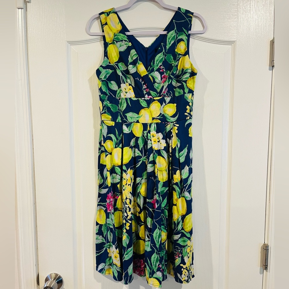 Roz & Ali Women’s Lemon A-Line Midi Dress, 6